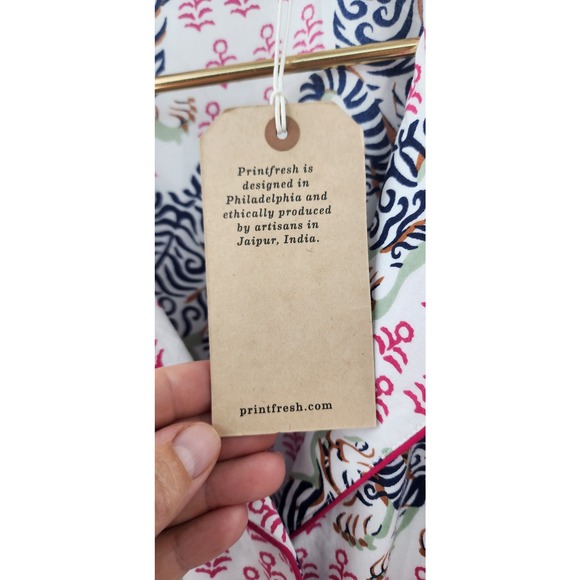 New NWT Anthropologie Print fresh Tiger Queen Pajama Short Set Women’s 2X - Picture 14 of 14